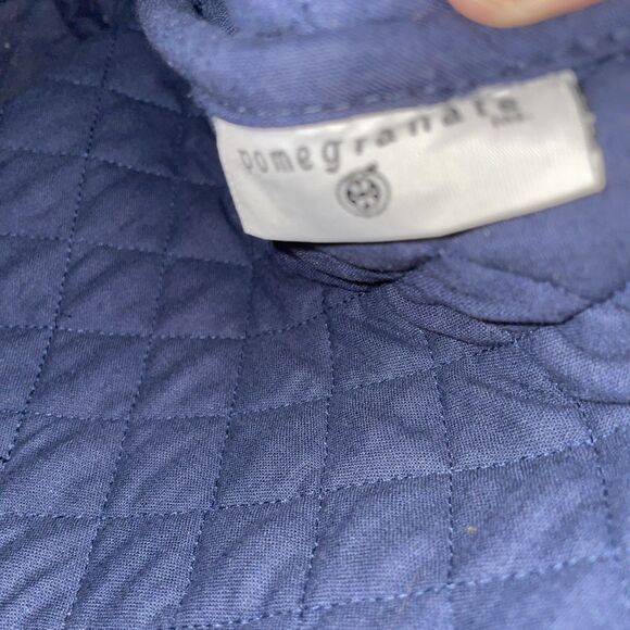 Pomegranate Inc Quilted Backpack NWT - Navy White Chevron Nautical Coastal Bag main image 6
